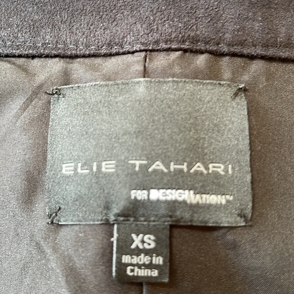 {Elie Tahari for DesignNation} - Faux Suede Moto Jacket - Picture 3 of 3